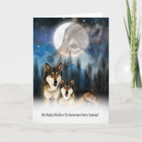 Amerikanische Ureinwohner Style Wolf Geburtstagska