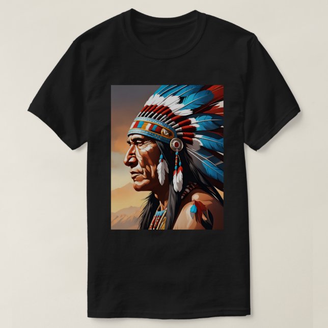 Amerikanische Ureinwohner T-Shirt (Design vorne)