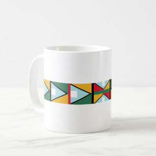 amerikanische Ureinwohner, traditionelle Textilmot Kaffeetasse