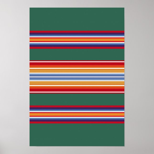 amerikanische Ureinwohner, traditionelle Textilmot Poster (Vorne)