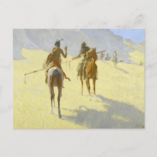 Amerikanische Ureinwohner von Remington Postkarte (Vorderseite)