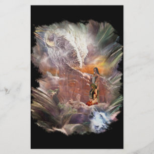 Amerikanische Ureinwohner Wedding Night Vignette Briefpapier