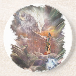 Amerikanische Ureinwohner Wedding Night Vignette Untersetzer