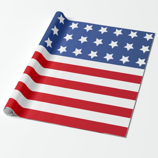 Amerikanische US Flagge-Flagge Geschenkpapier (Ungerollt)