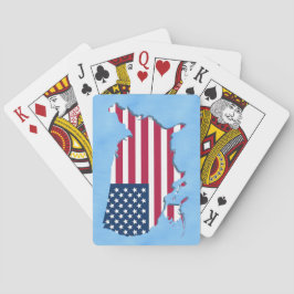 Amerikanische US Flagge Flagge Rotes Weißes Blaues Spielkarten