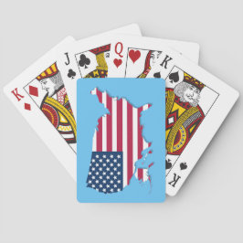 Amerikanische US Flagge Flaggen Rotes Weiß Blau Spielkarten