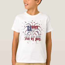 Amerikanische US Flagge Happy 4. Juli T-Shirt
