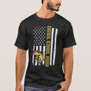 Amerikanische US-Flagge Reel Cool Dad Happy Fishin T-Shirt