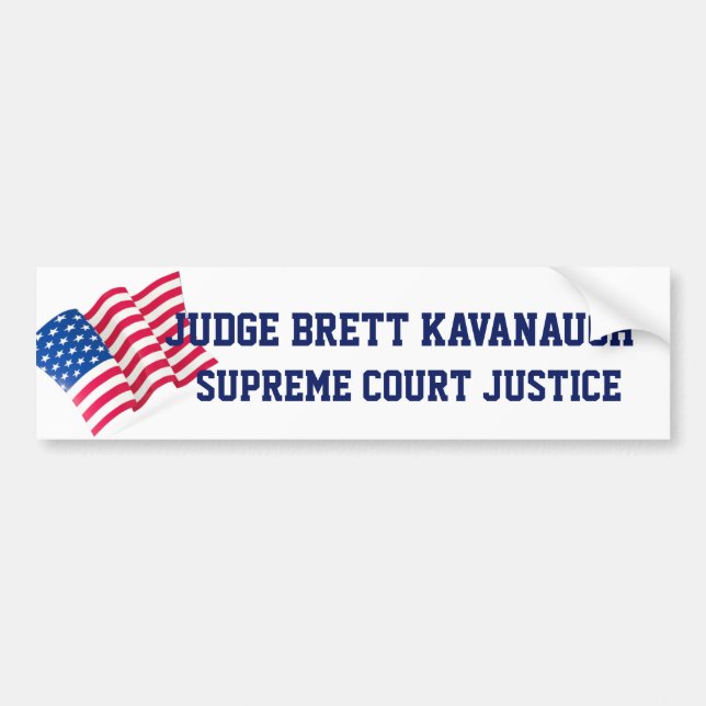 Amerikanische USA-Flagge bestätigen Richter Brett Autoaufkleber (Vorne)
