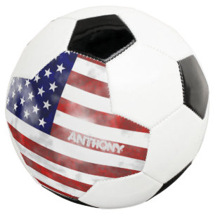 Amerikanische USA-Flagge Grunge Retro personalisie Fußball