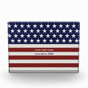 Amerikanische USA-Flaggen-patriotische am 4. Juli Fotoblock
