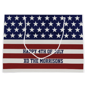 Amerikanische USA-Flaggen-patriotische am 4. Juli Große Geschenktüte