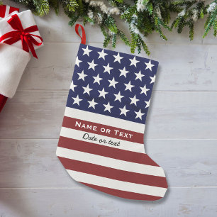 Amerikanische USA-Flaggen-patriotische am 4. Juli Kleiner Weihnachtsstrumpf