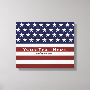 Amerikanische USA-Flaggen-patriotische am 4. Juli Leinwanddruck