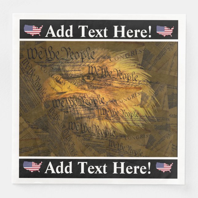 Amerikanische Verfassung Bald Eagle Serviette (Vorderseite)