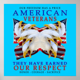 Amerikanische Veterane Poster