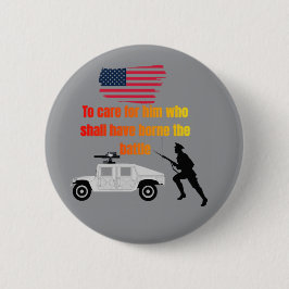 Amerikanische Veteranen grau Button