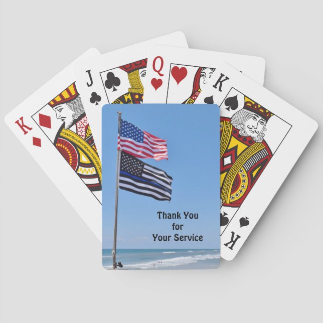 Amerikanische Veteranen spielen Karten Spielkarten (Rückseite)