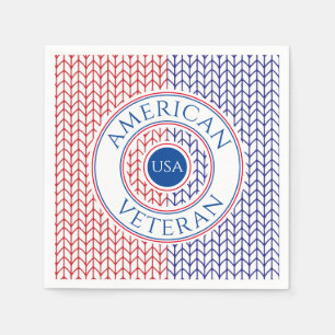 AMERIKANISCHE VETERANEN Standard-Cocktail-Papier-S Serviette