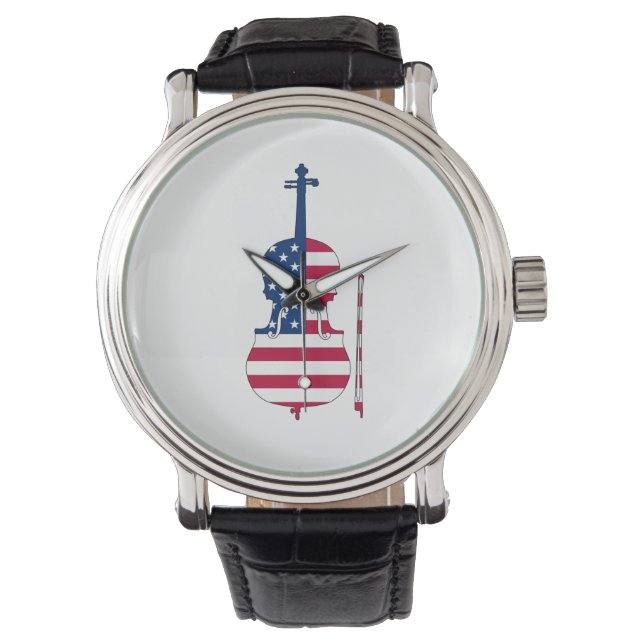 Amerikanische Violine Armbanduhr (Vorderseite)