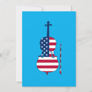 Amerikanische Violine Feiertagskarte
