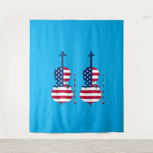 Amerikanische Violine Wandteppich