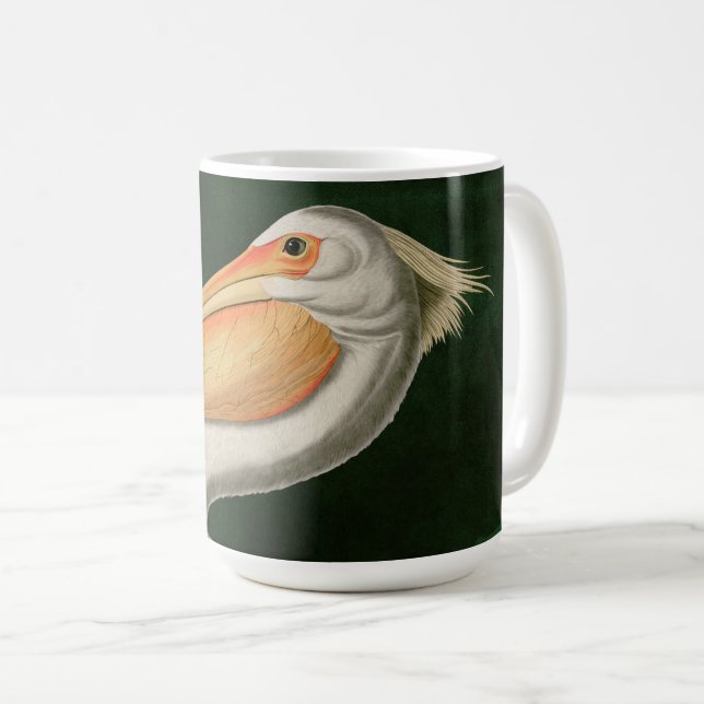 Amerikanische Vögel des Weißen Pelikans Kaffeetasse (VorderseiteRechts)