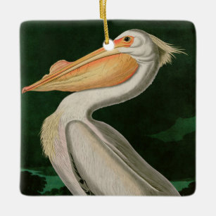 Amerikanische Vögel des Weißen Pelikans Keramikornament
