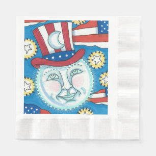 AMERIKANISCHE VOLKSKUNST PATRIOTISCHER MANN IM MON SERVIETTE