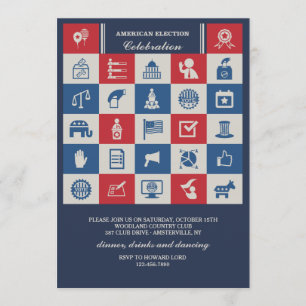 Amerikanische Wahl-Einladung Einladung