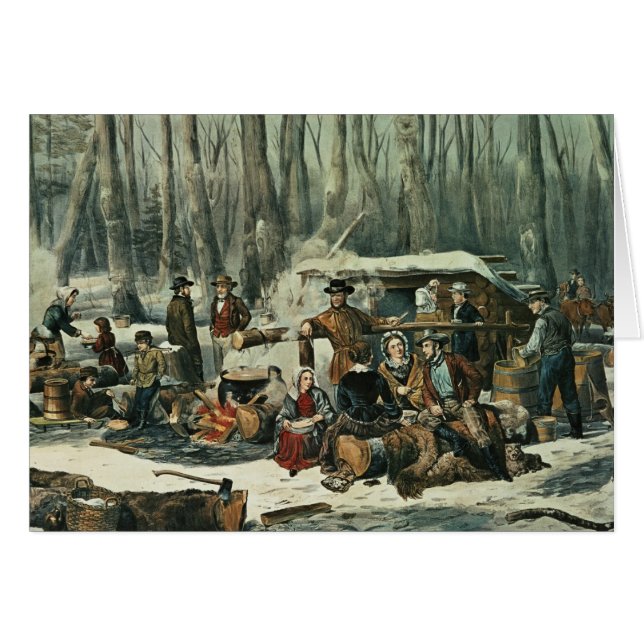 Amerikanische Waldszene - zuckernder Ahorn, 1856 (Vorderseite (Horizontal))