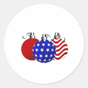 Amerikanische Weihnachtsfeier Runder Aufkleber