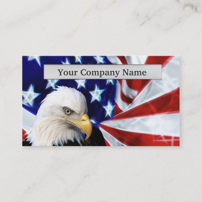Amerikanische Weißkopfseeadler-und Visitenkarte (Vorderseite)