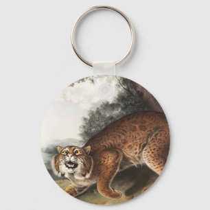 Amerikanische Wildkatze (Lynx Rufus) Illustration Schlüsselanhänger