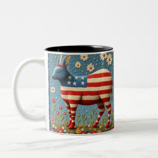 Amerikanische Ziege Zweifarbige Tasse