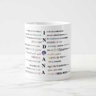 Amerikanische Zirkel - Sprachen Indianas III Jumbo-Tasse