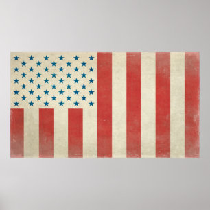 Amerikanische Zivilflagge des Friedensdruckes Poster