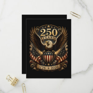 Amerikanischer 1776 2026 250. 4. Juli Patriotische Einladungspostkarte