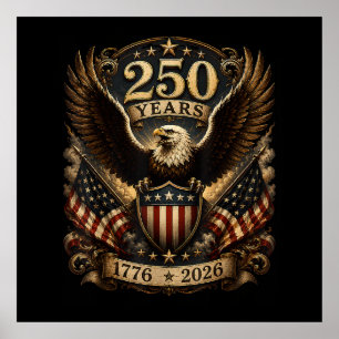 Amerikanischer 1776 2026 250. 4. Juli Patriotische Poster