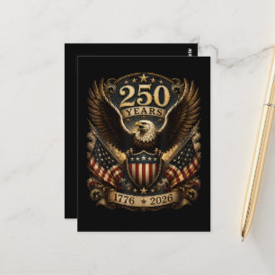 Amerikanischer 1776 2026 250. 4. Juli Patriotische Postkarte