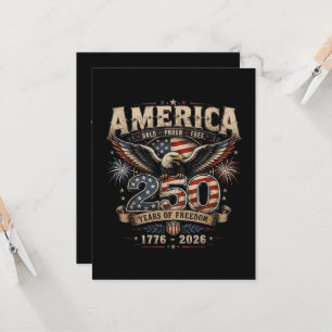 Amerikanischer 250. Jahrestag Patriotischer USA 4. Einladung