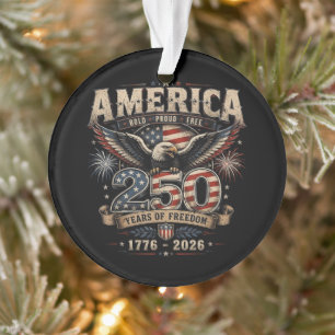 Amerikanischer 250. Jahrestag Patriotischer USA 4. Ornament