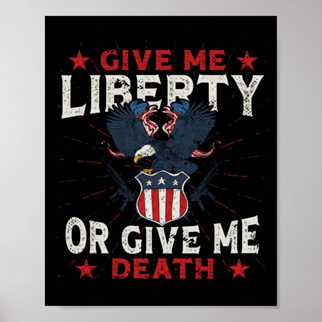 Amerikanischer Adler Gebt Freiheit oder gebt Regie Poster (Vorne)