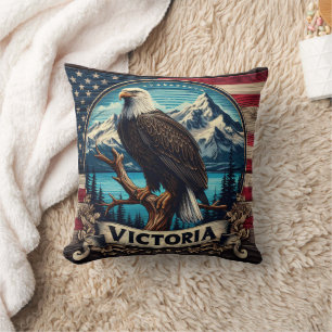 Amerikanischer Adler in Victoria Kissen