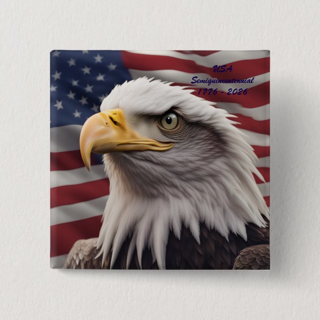 Amerikanischer Adler-Knopf Button (Vorderseite)