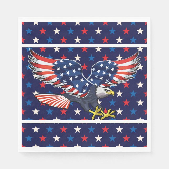 Amerikanischer Adler Serviette (Vorderseite)