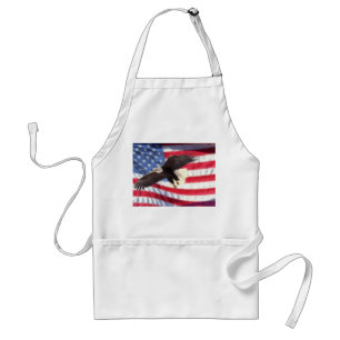 Amerikanischer Adler u. Flaggen-Schürze Schürze