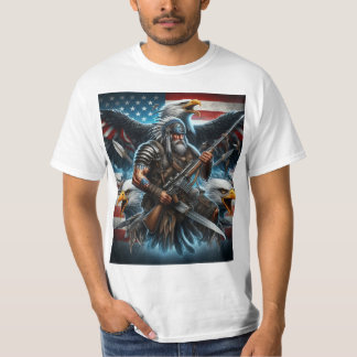 Amerikanischer Adler und Flagge kombiniert mit War T-Shirt