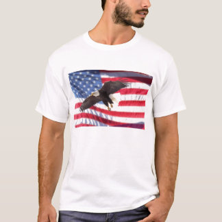 Amerikanischer Adler und Flaggen-T - Shirt