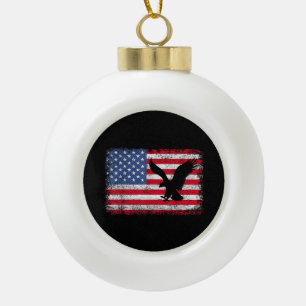 Amerikanischer Adler USA Keramik Kugel-Ornament